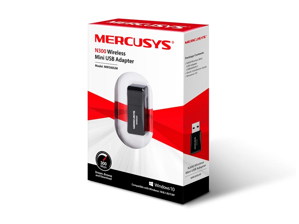 Mercusys MW300UM Ασύρματος USB Αντάπτορας Δικτύου 300Mbps
