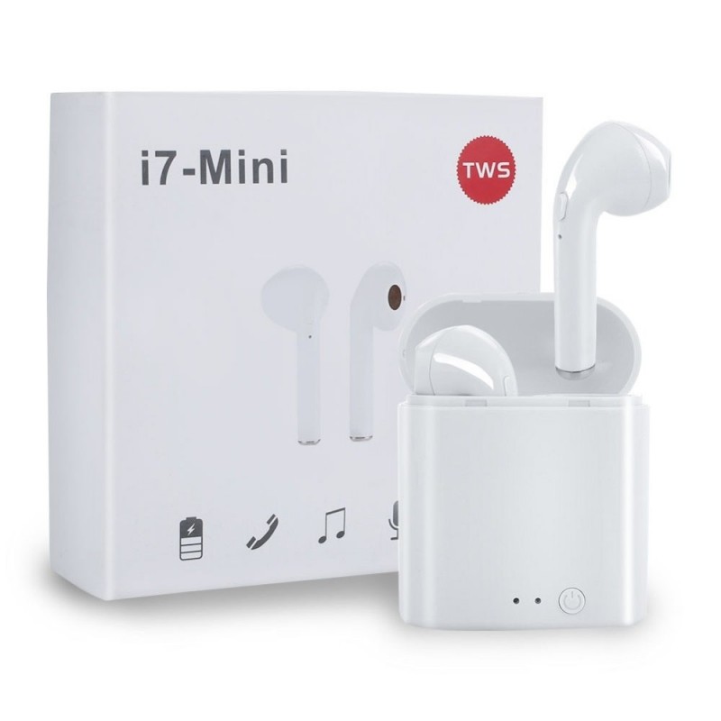 I7 Mini Oem TWS Ασύρματα Ακουστικά Bluetooth Λευκό
