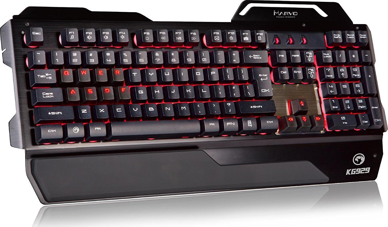 Marvo KG 929 Gaming Semi-Mechanical Πληκτρολόγιο με Φωτιζόμενα πλήκτρα