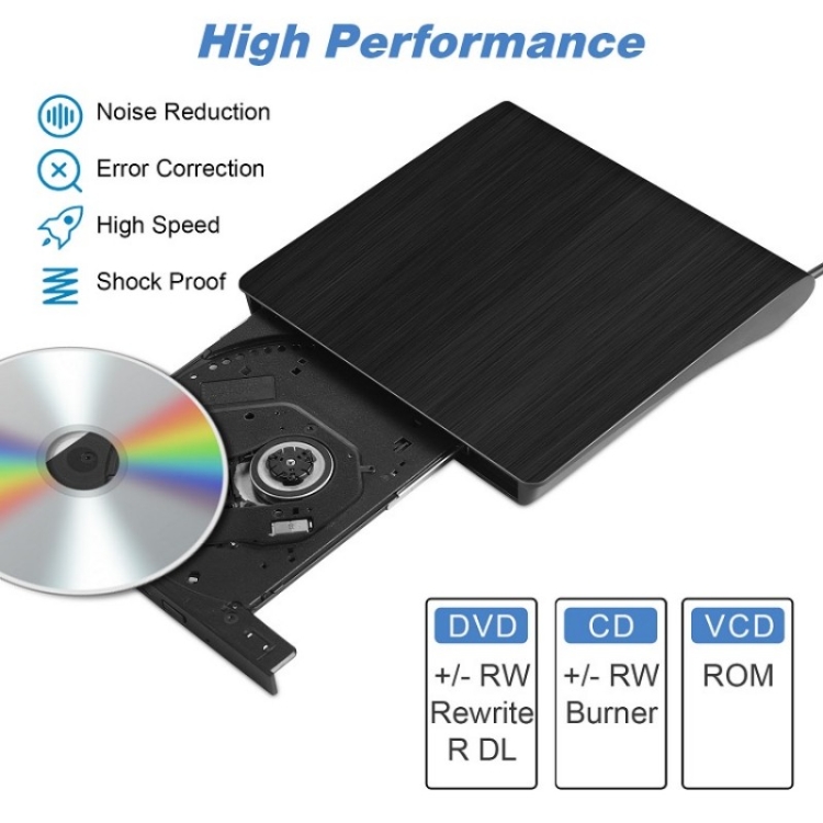 Dvd-Rw Εξωτερικό Φορητό Με Καλώδιο Usb 3.0/Usb Type C