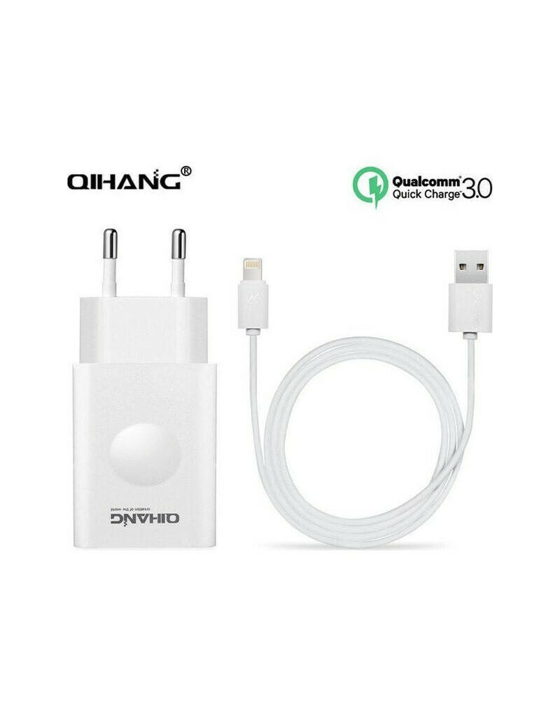Qihang Ταχυφορτιστής με Θύρα USB-A και Καλώδιο Lightning 5A