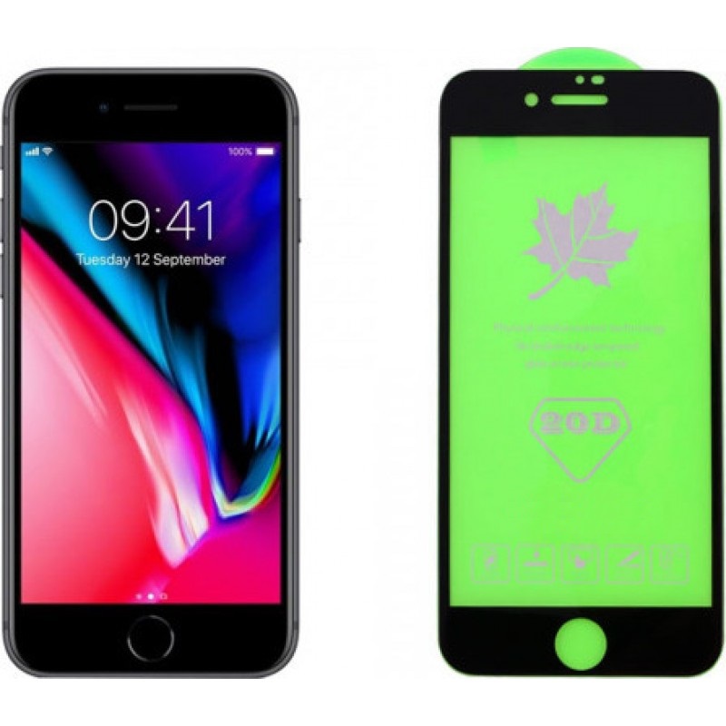 Τζάμι Προστασίας Πλήρης Κάλυψης Apple Iphone 6Plus/7Plus/8Plus Μαύρο