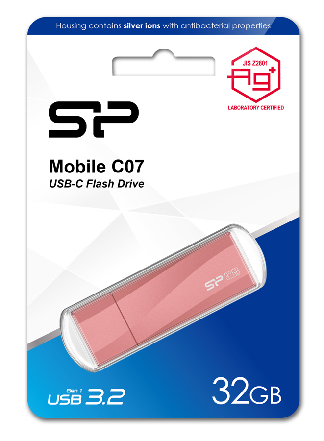 Silicon Power Mobile C07 32GB USB 3.2 Stick με σύνδεση USB-C Ροζ