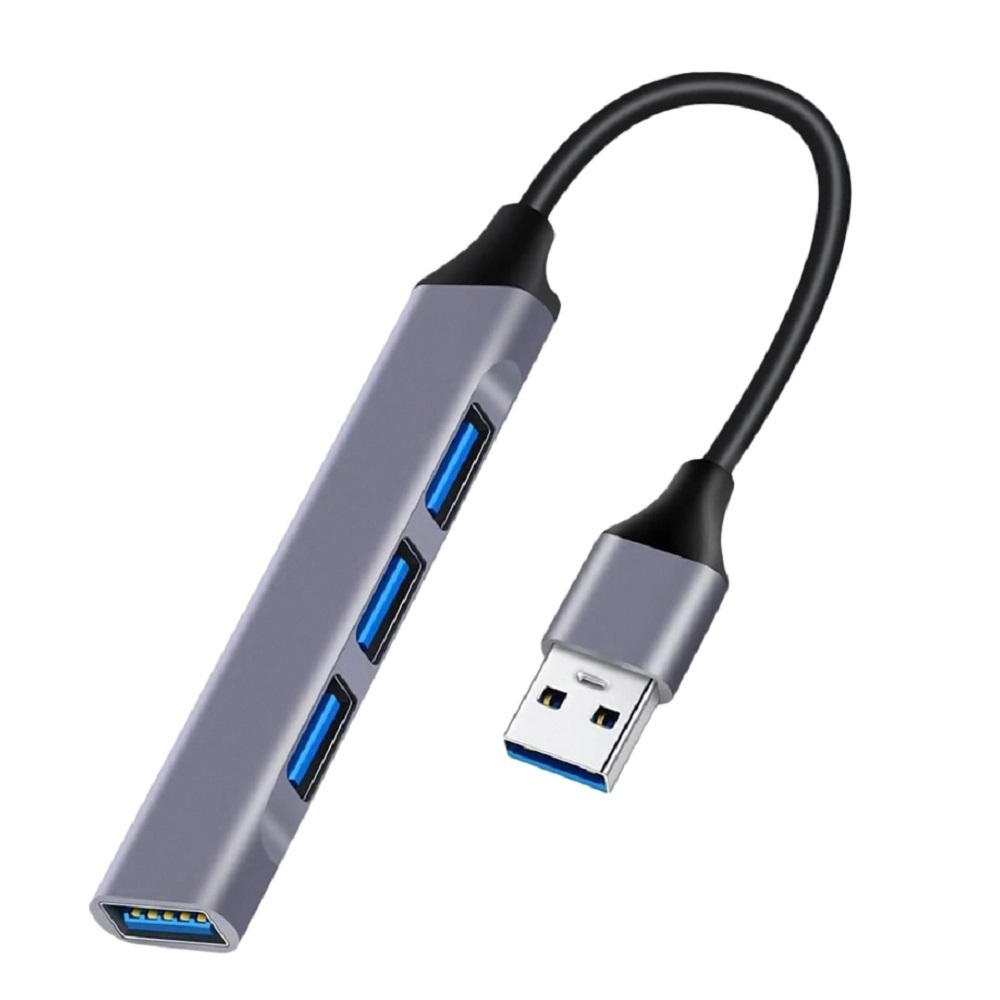 Powertech USB 3.2 Hub 4 Θυρών με σύνδεση USB-A Γκρι