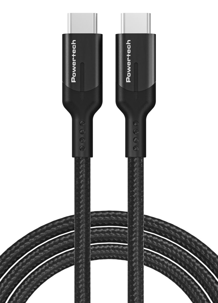 Powertech Braided USB 4.0 Cable USB-C male - USB-C 240W Μαύρο 1m (PTR-0139)