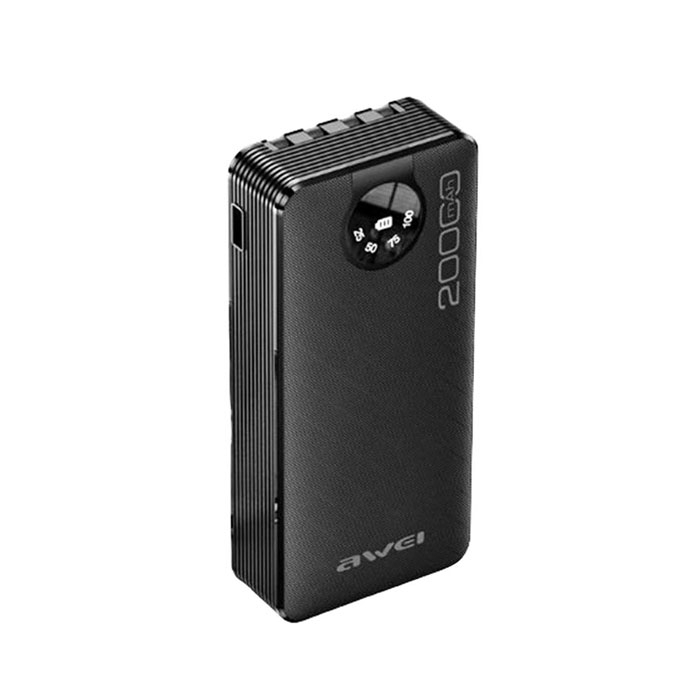Awei Power Bank 20000mAh με Ενσωματωμένα καλώδια