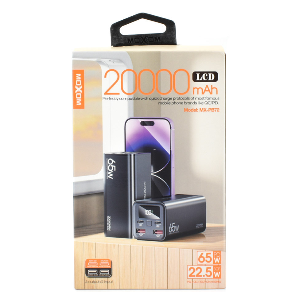 Moxom Power Bank 20000mAh 65W για Κινητο & Η/Υ