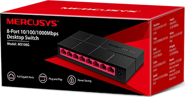 Mercusys MS108G V1 Unmanaged L2 Switch με 8 Θύρες Gigabit (1Gbps) Ethernet