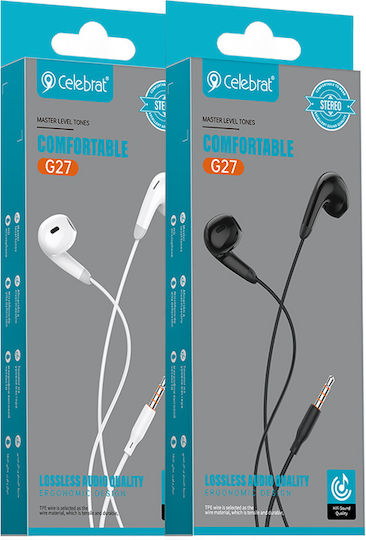 Celebrat G27-WH In-ear Handsfree με Βύσμα 3.5mm Λευκό