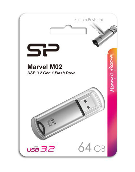 Silicon Power Marvel M02 64GB USB 3.2 Stick Γκρι