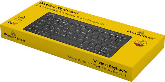 Powertech PT-1153 Ασύρματο Bluetooth Πληκτρολόγιο Ελληνικό