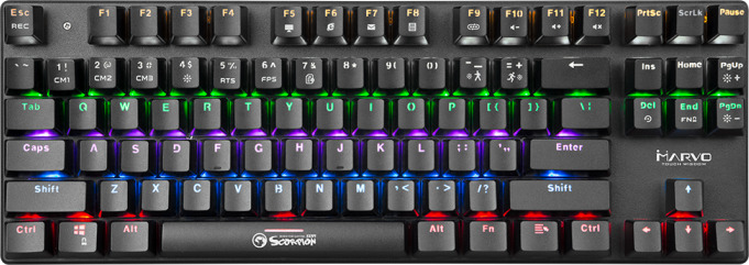 Marvo KG 914 Μηχανικό Rgb Πληκτρολόγιο (Μπλέ Διακόπτες)